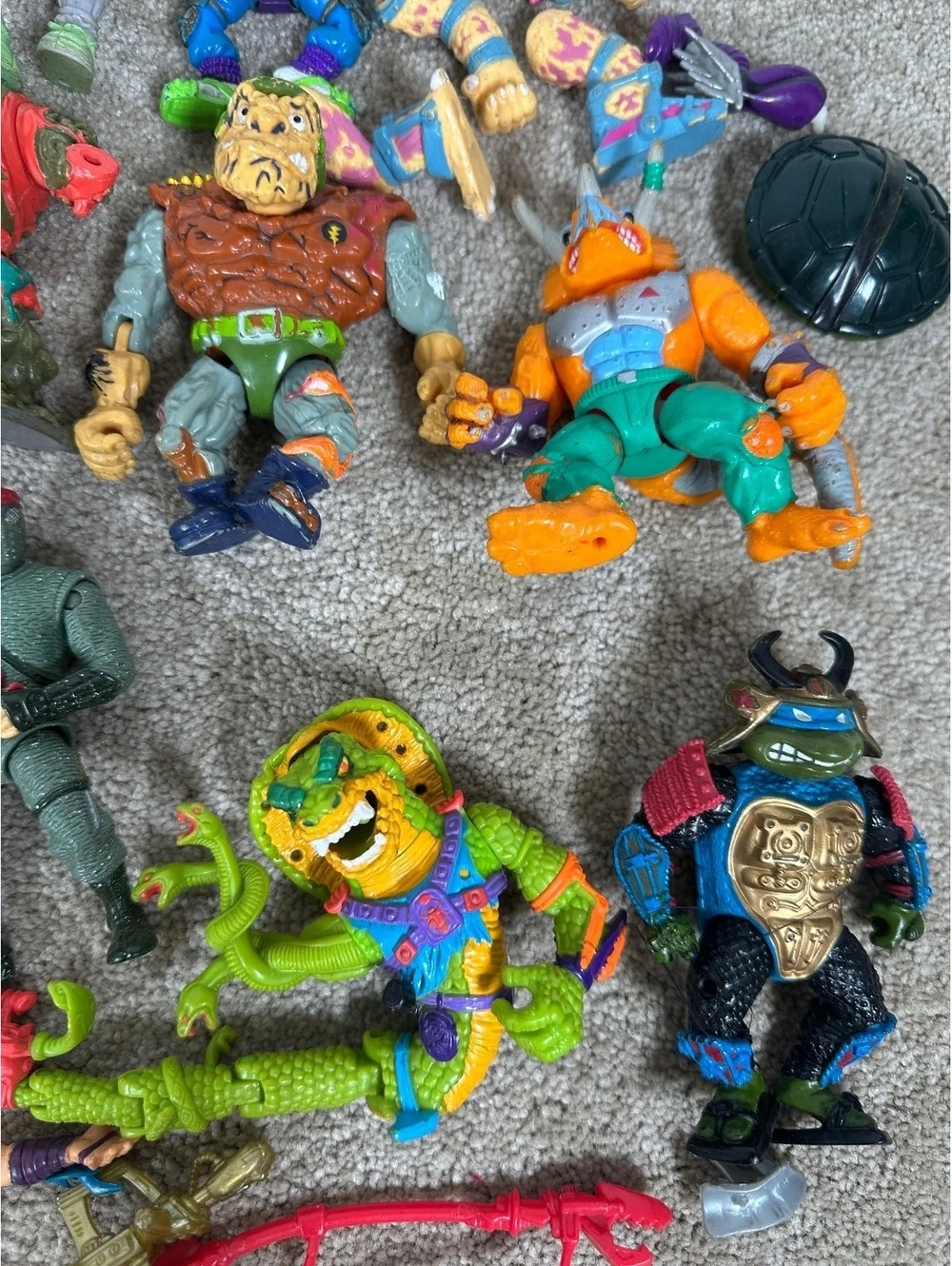 1980s 1990s VTG TMNT Teenage Mutant Ninja Turtles Action Figures Playmates Parts